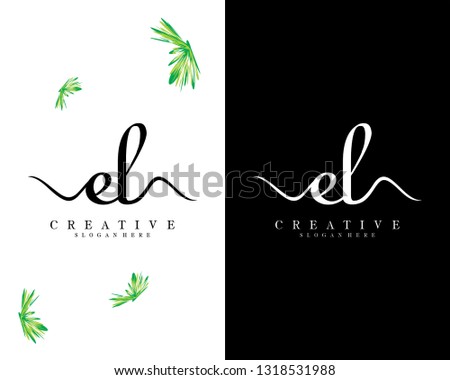 creative letter el, le logo design vector