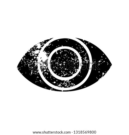 distressed symbol of a eye