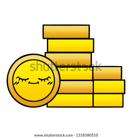 gradient shaded cartoon of a coins
