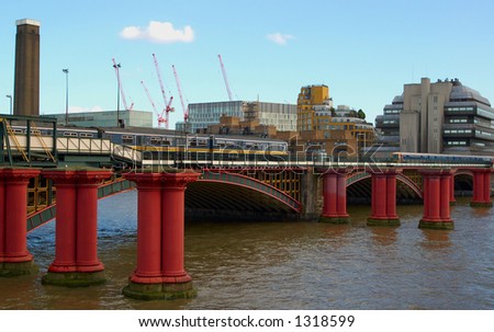 Part of the Blackfriars Railway Bridge in London, United Kingdom