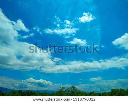 cotton cloud in sunny day