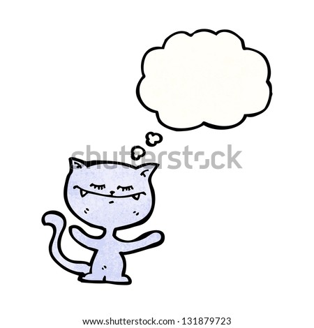 funny cat with thought bubble