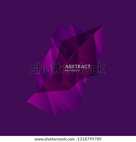 Low poly design. Abstract polygonal object in the background. Vector illustration