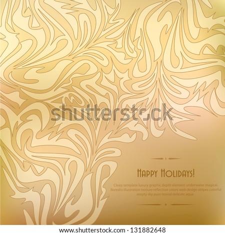 vector golden vintage background with abstract pattern