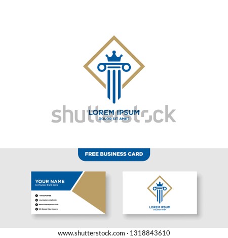 Law Firm Logo, Attorney Logo, Vector, Free Bussines Card Mockup