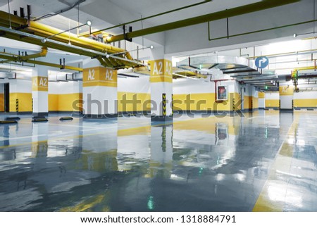  Spacious and bright parking lot interior