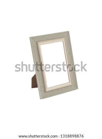 space picture frame on isolated white background 