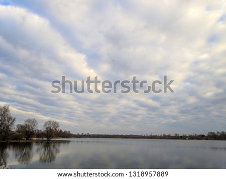 landscape with cloudy sky