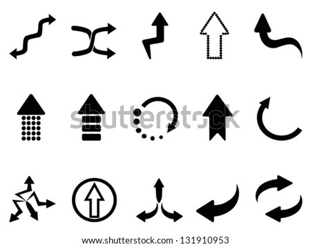 black arrow icons set