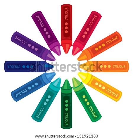 color wheel crayon