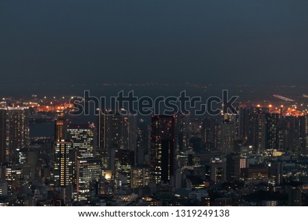 Night view of Tokyo Bay