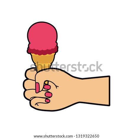pop art ice cream icon