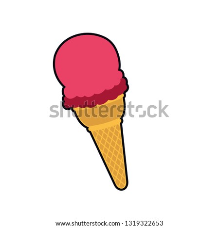 pop art ice cream icon