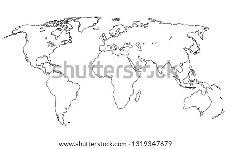 WORLD-MAP-BLANK Stock Vector Images - Avopix.com