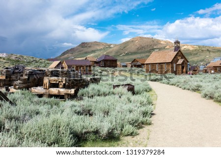 Abandoned buildings at Bodie Ghost Town in California