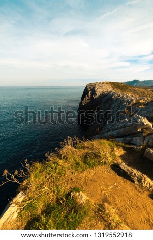 Beautiful cliffs in Asturias, Spain.