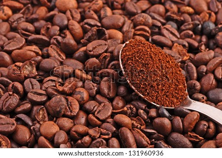 Coffee. Coffee beans. Coffee -  roasted coffee heap. Arabic roasting coffee - ingredient of hot beverage. Coffee background. Healthy coffee. 