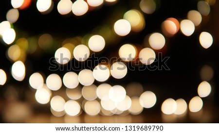 Lights at night in bokeh style