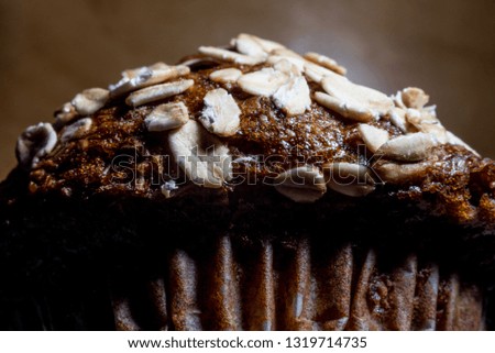 Photo of dates muffin with bran seeds Royalty-Free Stock Photo #1319714735
