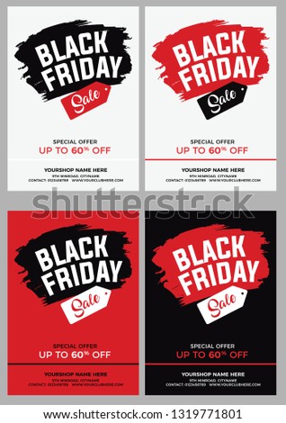 Vector sale poster, sale banner, black Friday, Black Friday Sale, Summer Sale, Christmas Royalty-Free Stock Photo #1319771801