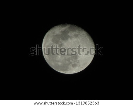 waxing moon, full big moon, close up of moon