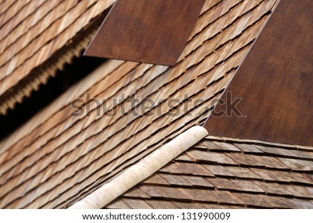 asian wooden roof