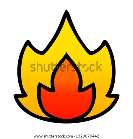 gradient shaded cartoon of a fire