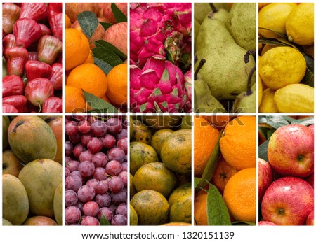 Compilation of Fresh Fruits Photos