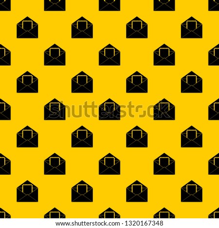 Envelope with card pattern seamless vector repeat geometric yellow for any design