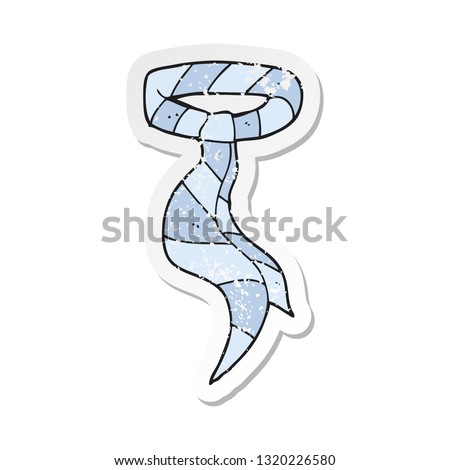 retro distressed sticker of a cartoon work tie