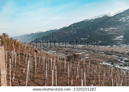 Valtellina, italian alps in winter