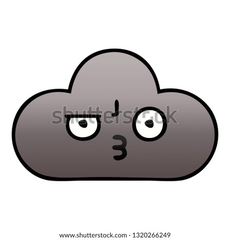 gradient shaded cartoon of a storm cloud