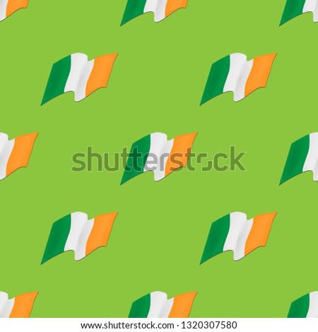 Irish flag seamless pattern vector illustration