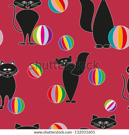 abstract background pattern cat balls