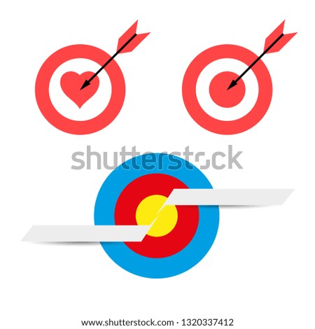 Targets and Arrows. Target and Blank Text Banners. Design Elements Set for Web Design, Banners, Presentations or Business Cards, Flyers, Brochures and Posters.