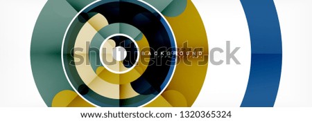 Linear design circle background, vector modern techno wallpaper