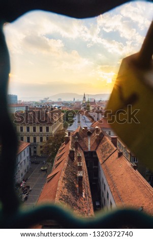view from the Clock-Tower Graz