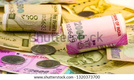 Indian Currency Background, Two Thousand and Five Hundred with Coins
New Currency Royalty-Free Stock Photo #1320373700