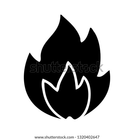 flat symbol of a fire