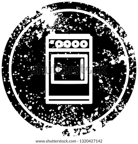 kitchen cooker distressed icon symbol