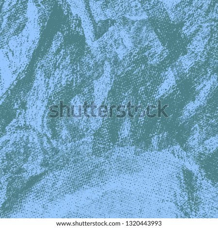 Abstract texture of dark turquoise paint. Vector background of paint strokes with a dry brush. Vintage grunge style pattern