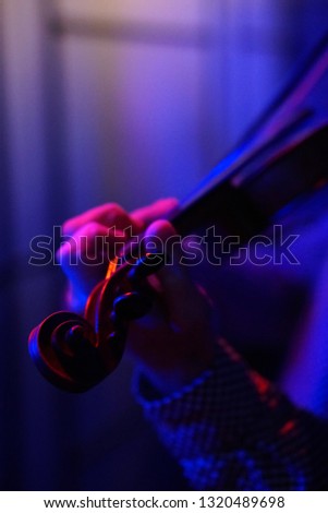                 violinist playing close up               
