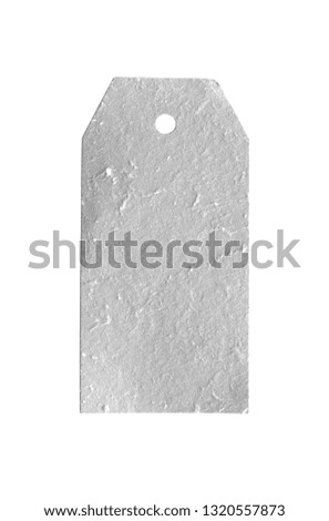 price tag paper isolated on white background, copy space.
