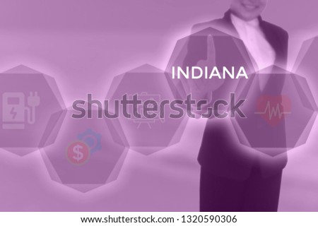 INDIANA - technology and business concept