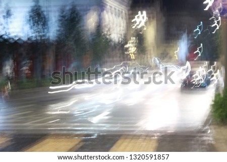 Long exposure effect in the city.