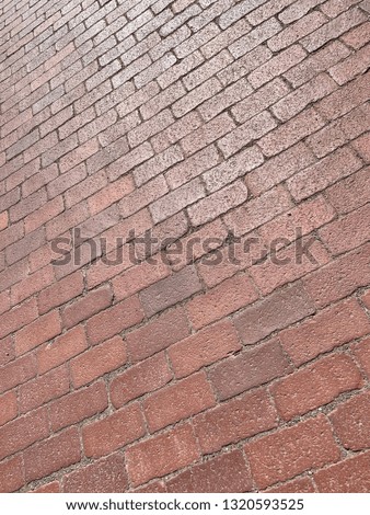 Red brick paved street