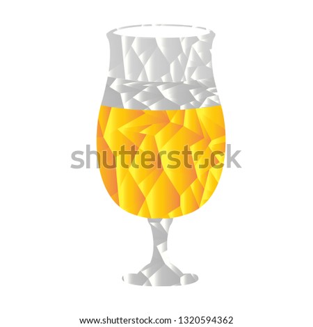 Isolated polygon beer glass. Vector illustration design