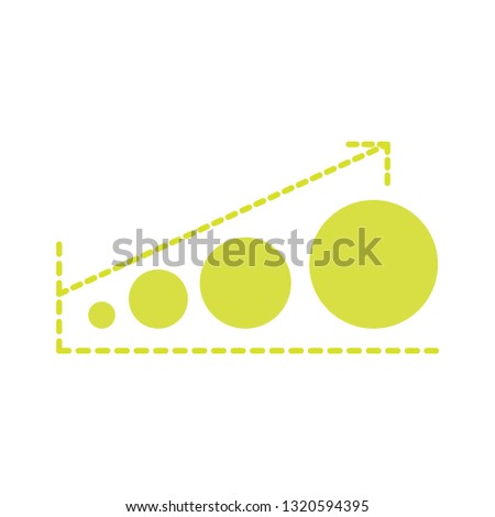Isolated success business graph. Vector illustration design