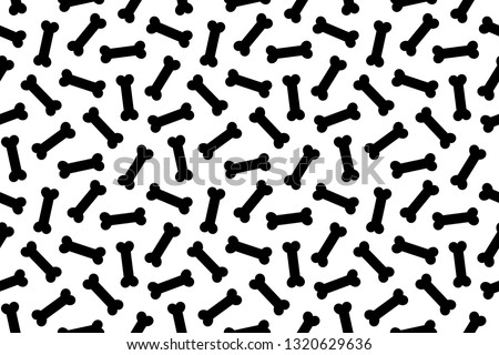 Dog bone seamless pattern vector isolated tile background wallpaper repeat doodle white Illustration