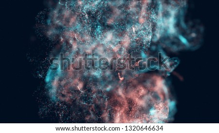 Abstract background with copy space for your text. Liquid paint drops in the water.